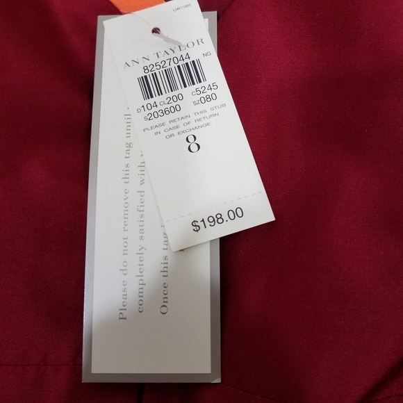 Ann Taylor Aline Red Silk Dress 8 NEW - Picture 7 of 13